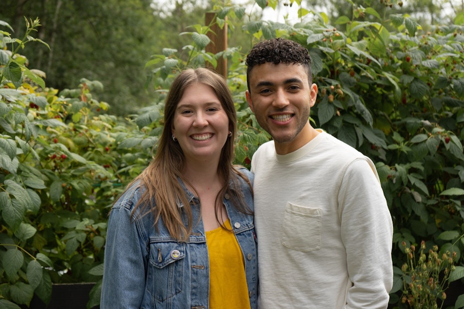 caption: Lily Stephens Barnsby and Drake Wilson are the creators and executive producers of "The Queer Agenda: A Great American Road Trip."