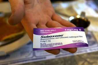 caption: The settlement deal with Indivior, which makes an addiction treatment medication called Suboxone, ends a legal battle with 41 states and the District of Columbia.