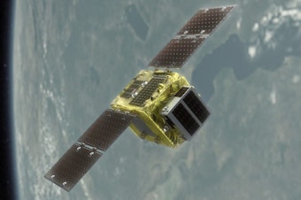 caption: A rendering showing ELSA-d's concept of operations. The mission aims to demonstrate technology that could help clear space debris.