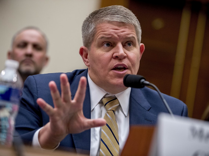 caption: David Chipman speaks at a House Judiciary Committee hearing on assault weapons on Capitol Hill in September 2019. President Biden had nominated him to lead the Bureau of Alcohol, Tobacco, Firearms and Explosives.