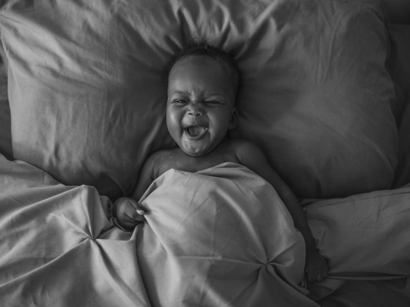 caption: Babies around the world evoke a special kind of language from grown-ups. Above: Photographer Sarah Waiswa, born in Uganda and now living in Kenya, made this photo of her daughter, Ria.
