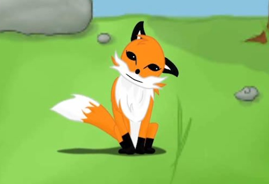 caption: The fox is in ... and ready to hear your problems in this new therapeutic video game. 