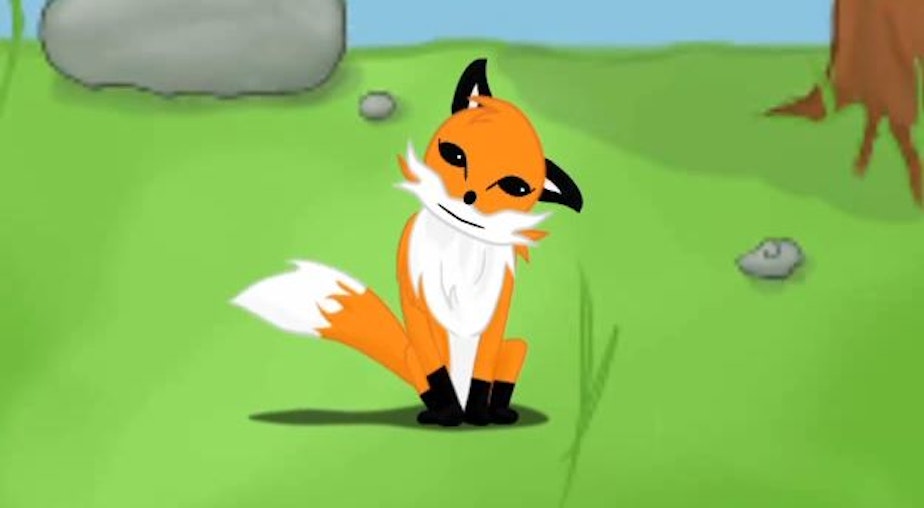 caption: The fox is in ... and ready to hear your problems in this new therapeutic video game. 