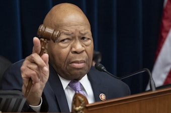 caption: Oversight committee Chairman Elijah Cummings, D-Md., is in a dispute with the Trump administration. He's threatened to hold two Cabinet officials in contempt; DOJ says it's withholding materials.