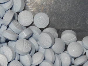 caption: Fentanyl-laced counterfeit oxycodone pills are flooding U.S. streets, but other street drugs, including methamphetamine and cocaine, are killing more and more people.