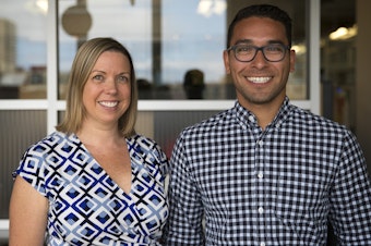 caption: Summer Stinson, lawyer and Vice President of Washington's Paramount Duty and Daniel Zavala, director of policy and government relations with the League of Education Voters.