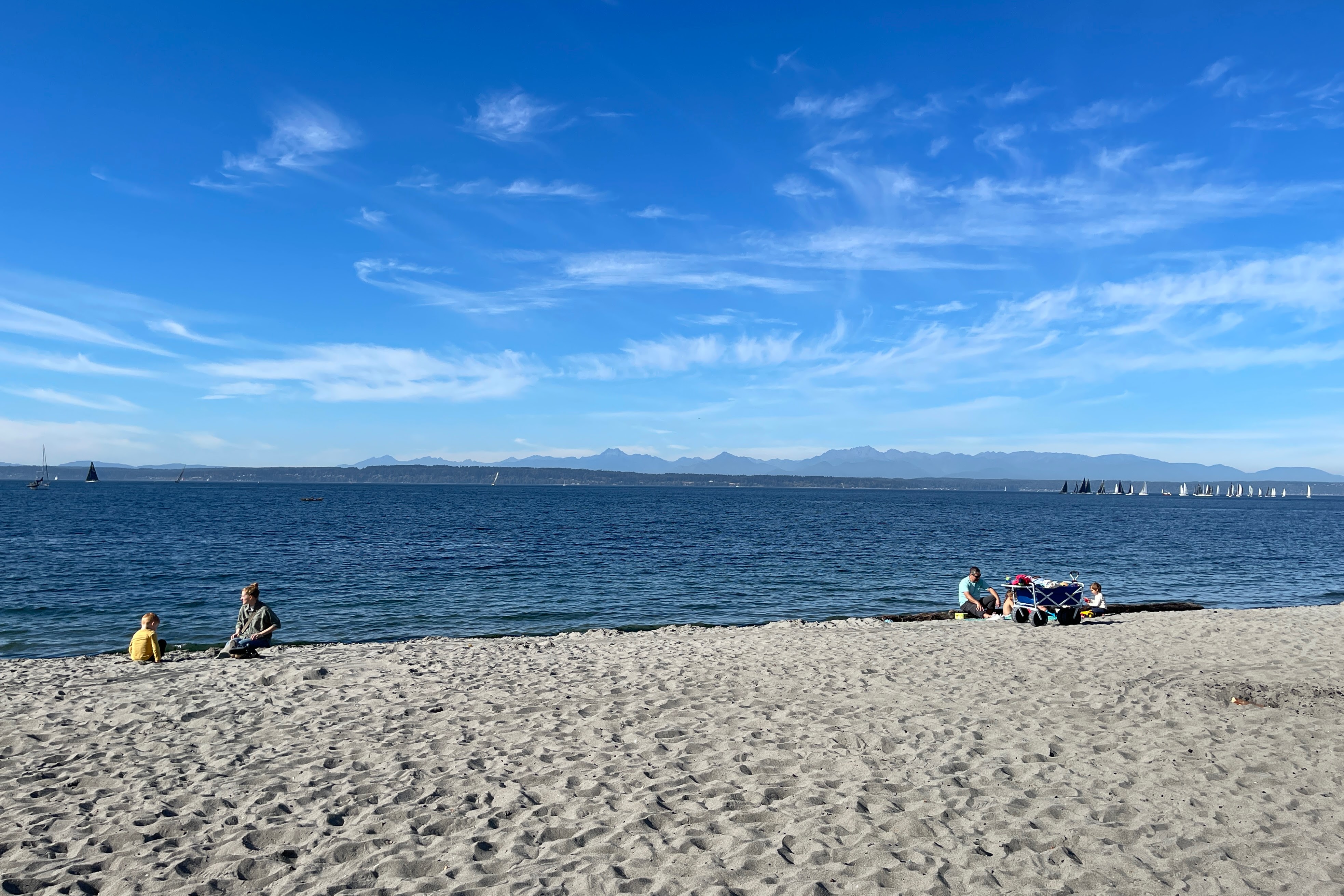 caption: Seattle’s Golden Gardens Park and Puget Sound, shown on Oct. 13, 2024.