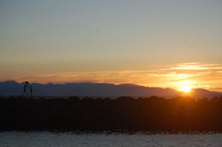 caption: Sunset at Shilshole Bay Marina in Seattle.