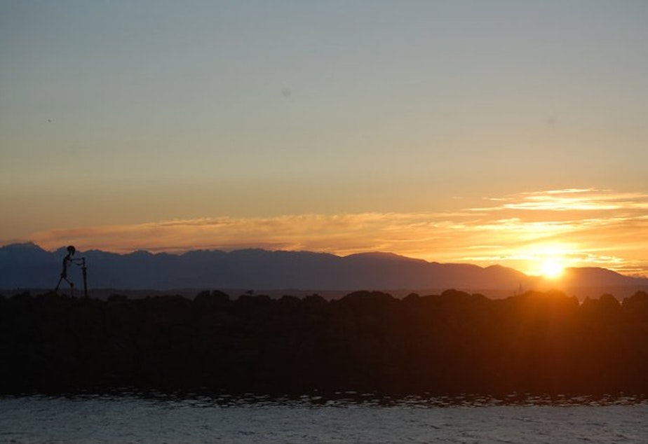 caption: Sunset at Shilshole Bay Marina in Seattle.