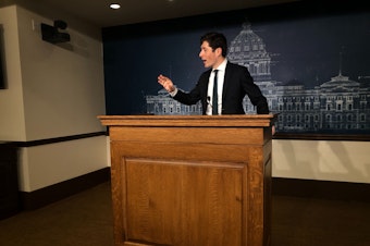 caption: Minneapolis Mayor Jacob Frey, shown here in February, decried the man's death, saying, "All I can come back to is that he should not have died. What we saw was horrible and completely and utterly messed up."