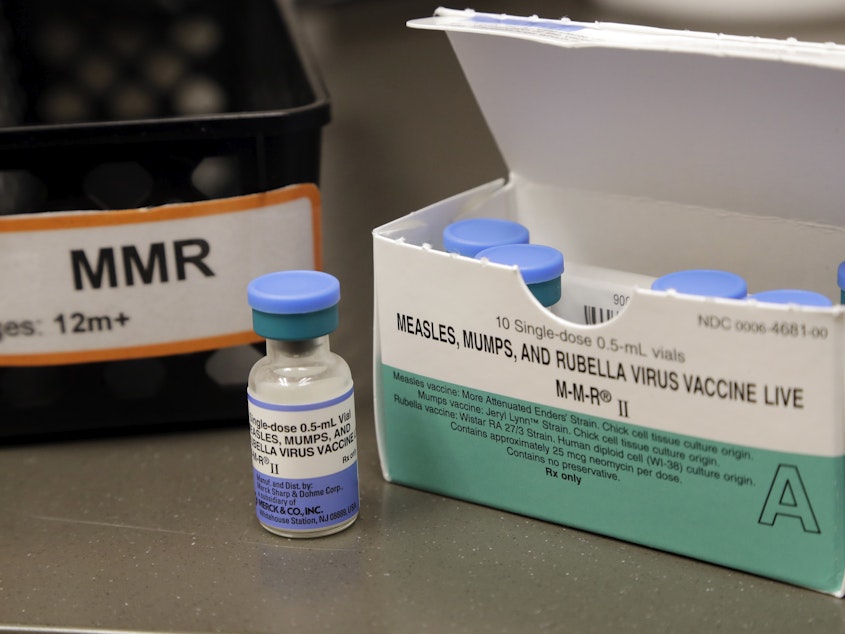 caption: So far in 2024, more than 80% of measles cases involved people who were unvaccinated or whose vaccination status was unknown, according to CDC data.