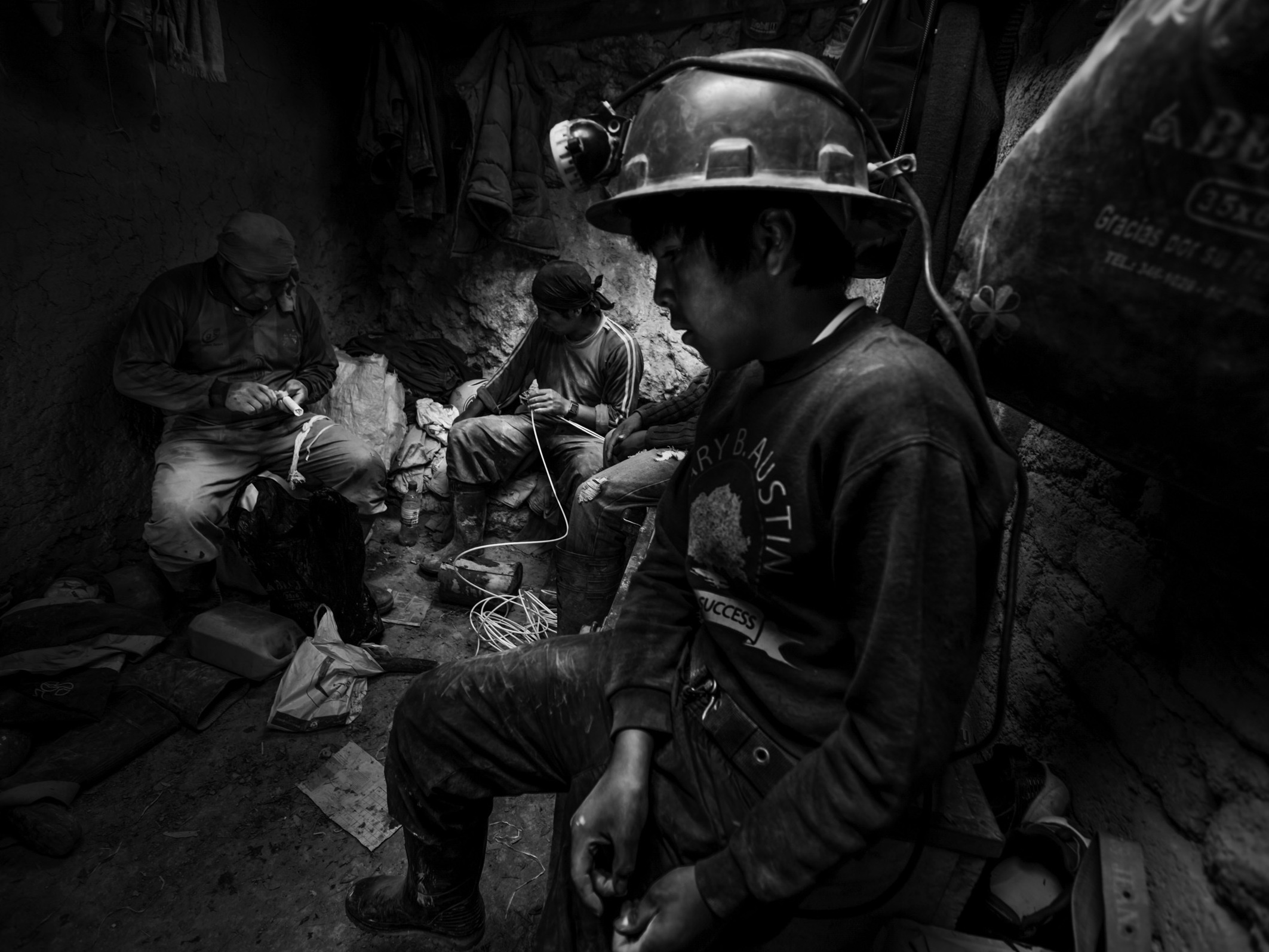 caption: Francescangeli says boys sometimes work long hours and are often tasked with pushing carts to move rocks out of the mines. "Being a child in these places is really hard," he says. "If they have some time to spend in a free way, they like to be children. But their life doesn't permit them to be children so often."