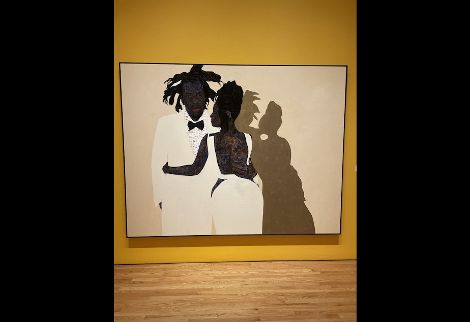 caption: "Amoako Boafo: Soul of Black Folks" at the Seattle Art Museum.