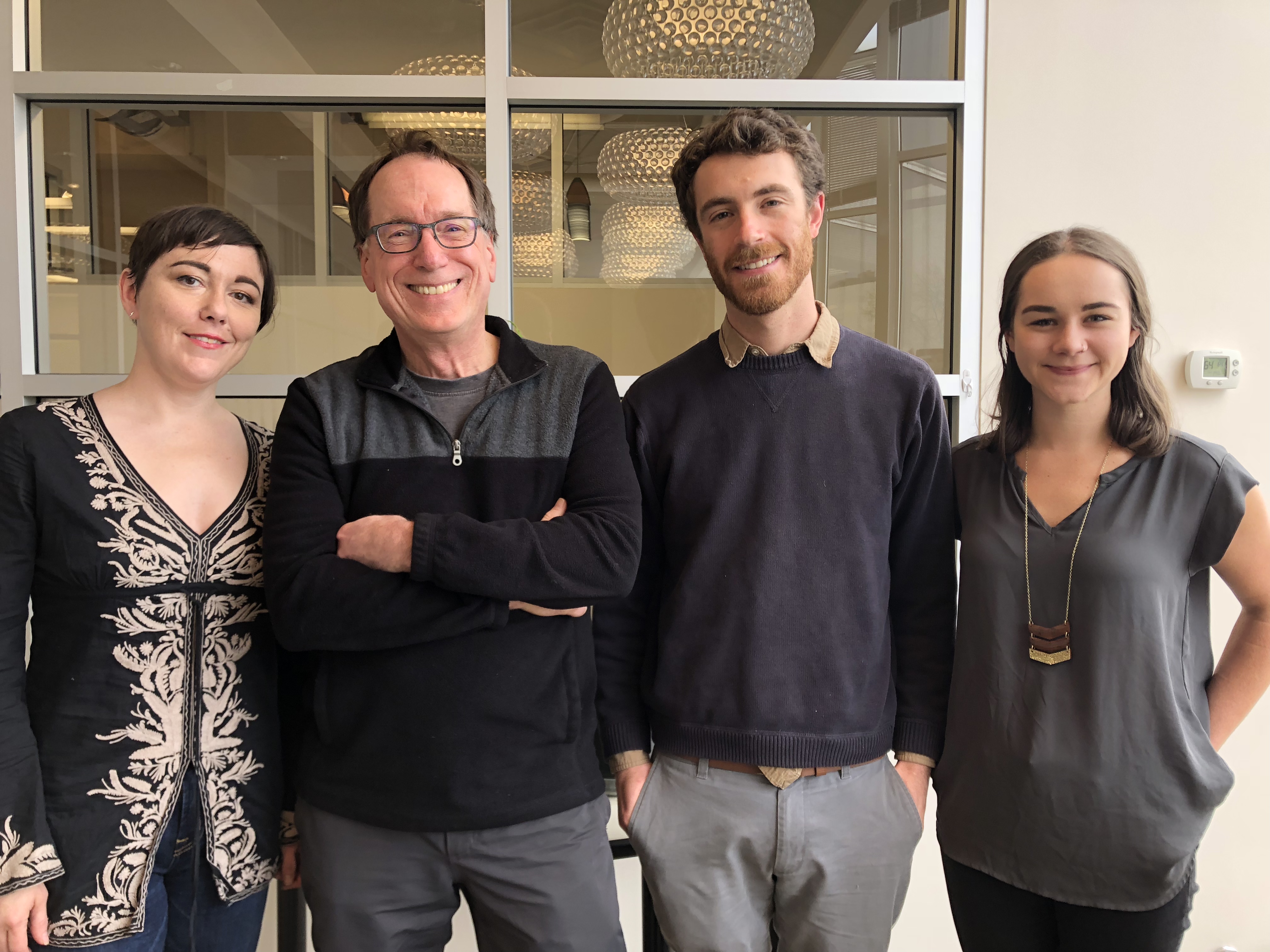 caption: Erica C. Barnett, Ross Reynolds, David Kroman, and Monica Nickelsburg. 