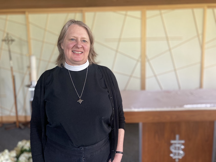 caption: Pastor Britt Olson has been with St Luke's Episcopal Church for eight years.