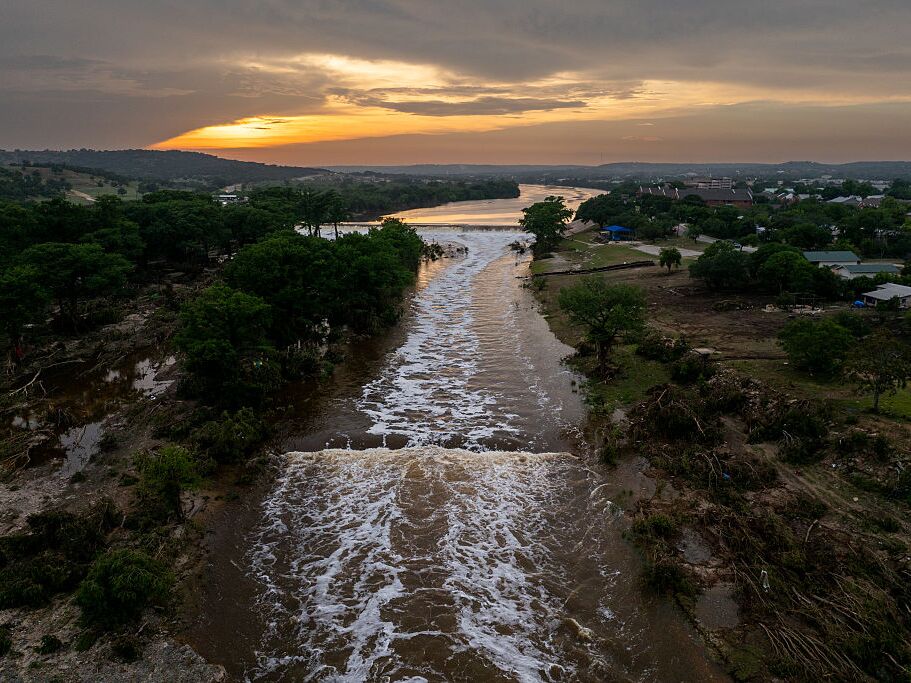 caption: Texas officials are considering installing flood warning sirens along a section of the Guadalupe River in Kerr County that saw catastrophic floods on July 4, 2025.