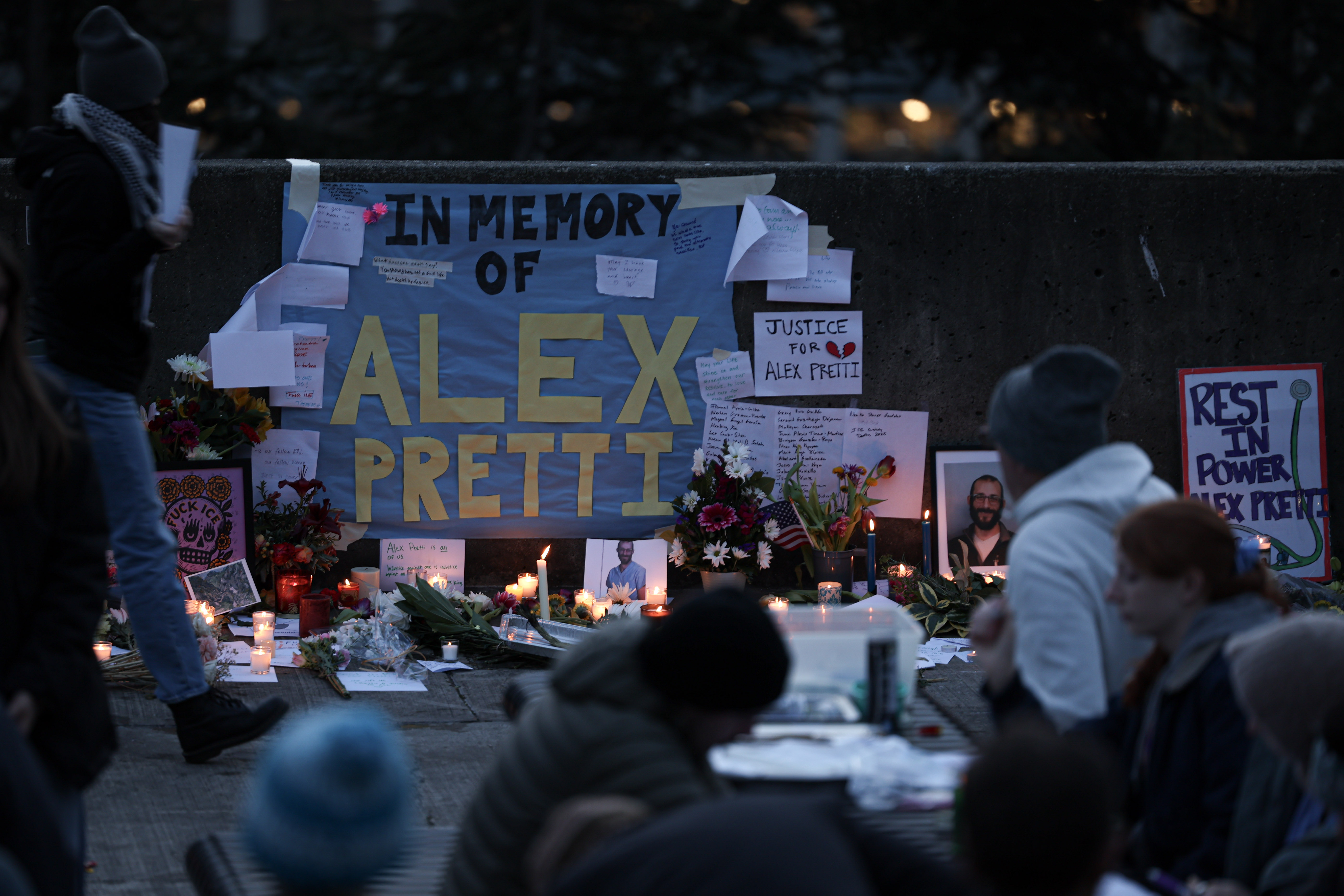 caption: Nurses’ vigil for Alex Pretti, Harborview Medical Center, Seattle
