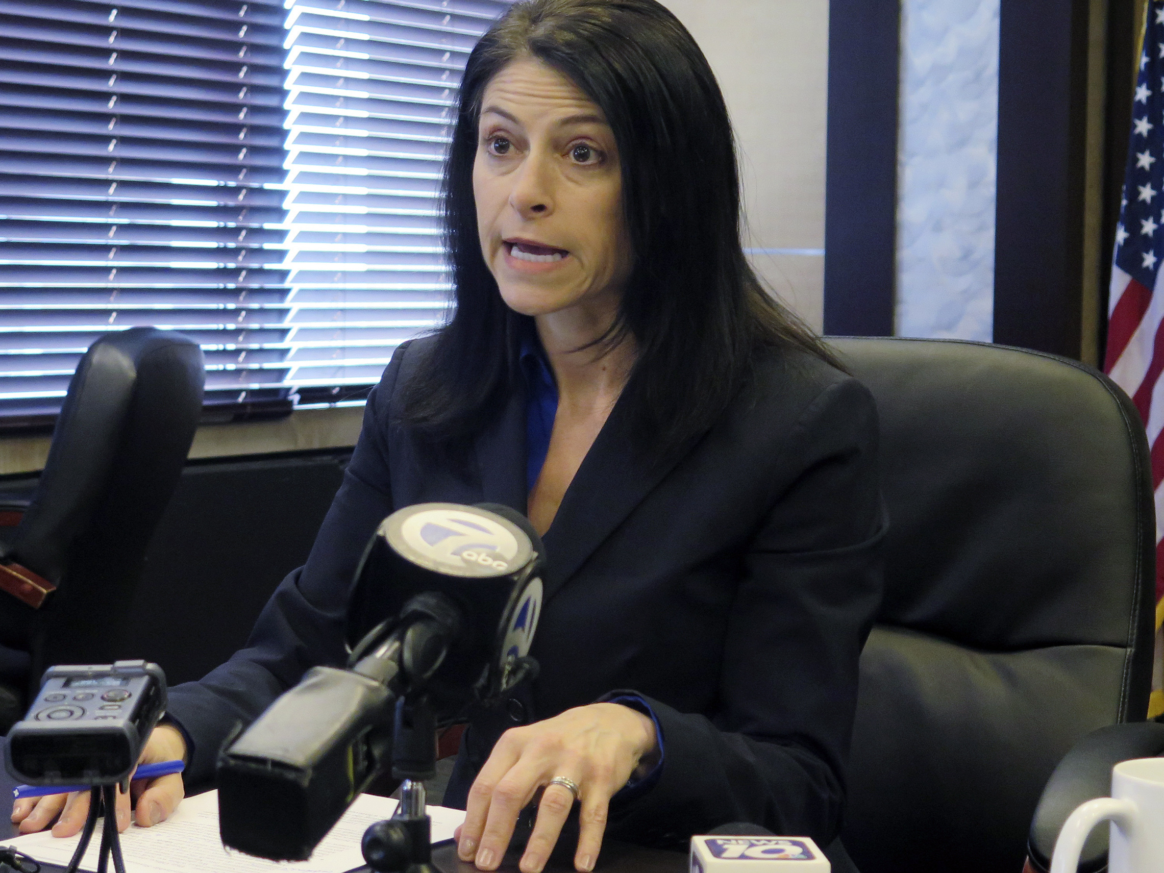 caption: "I refuse to enforce this draconian law," Michigan Attorney General Dana Nessel said of her state's 1931 ban on abortion. She's seen here in 2020.