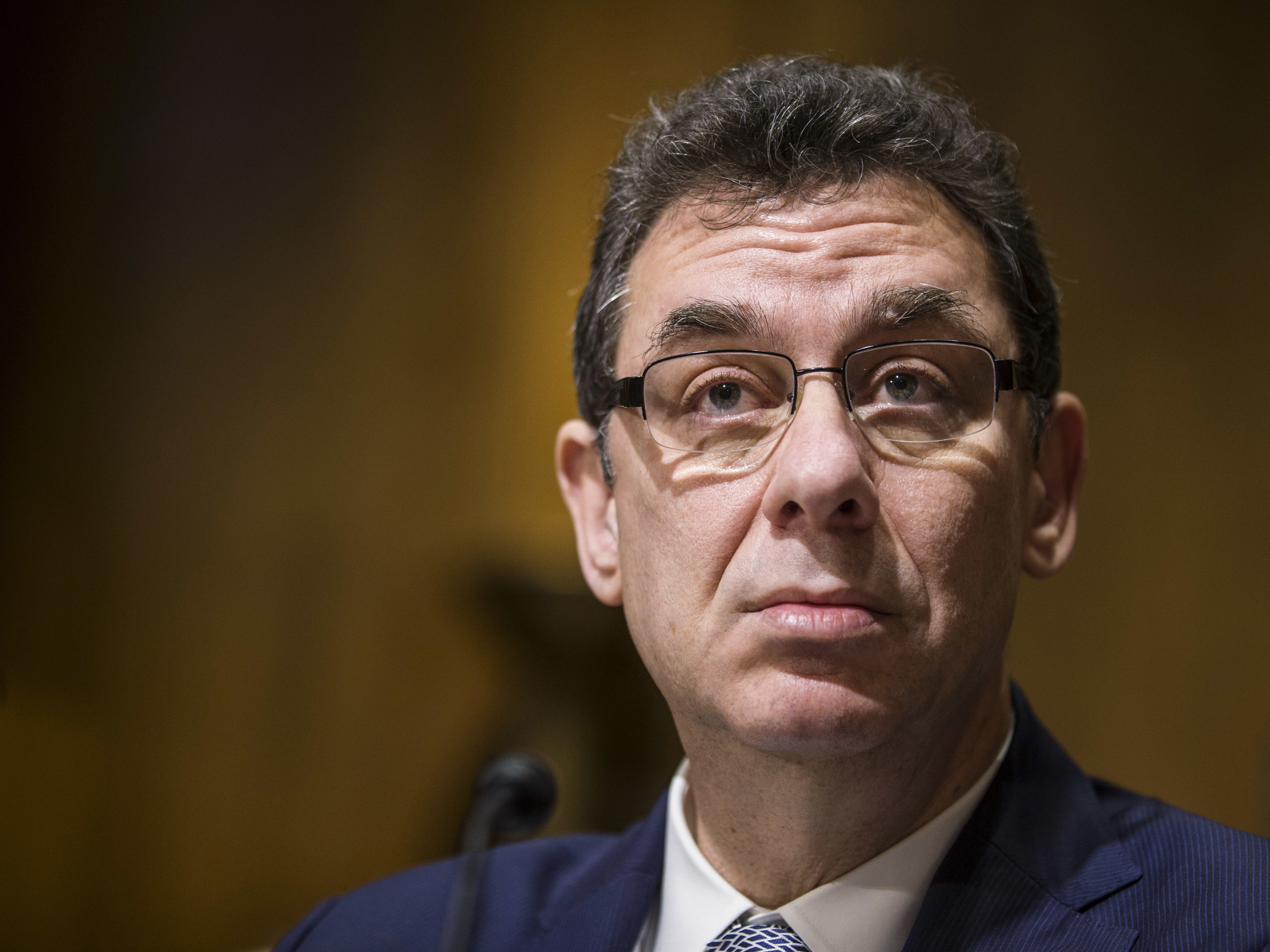 caption: Albert Bourla, chairman and CEO of Pfizer, sold millions of dollars' worth of company stock on Monday as part of a preset plan. But NPR found irregularities about when the CEO entered into that plan.