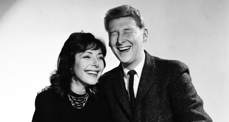 caption: Early improvisational greats Elaine May and Mike Nichols.
