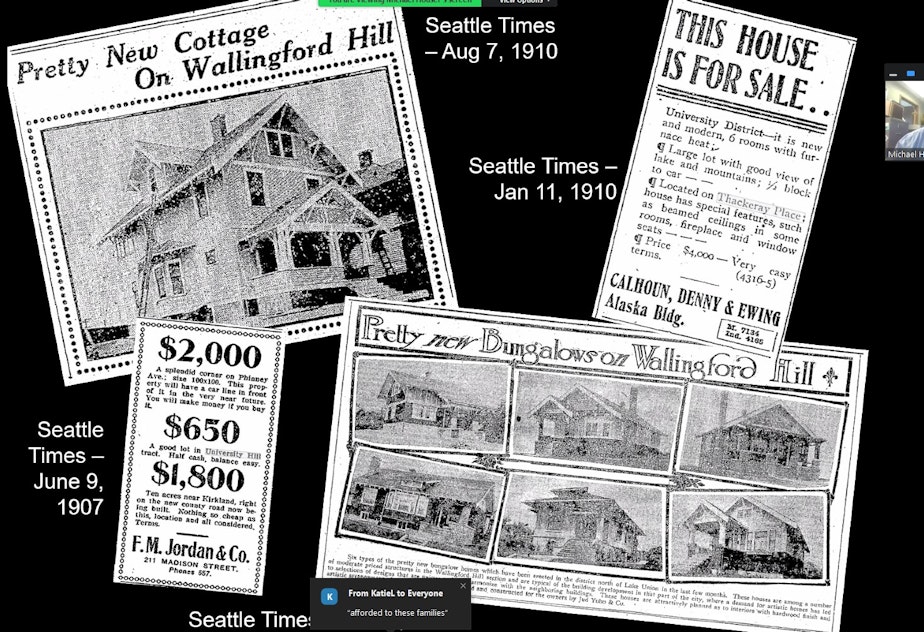 caption: Screenshot from presentation preceding vote on Wallingford's landmark status