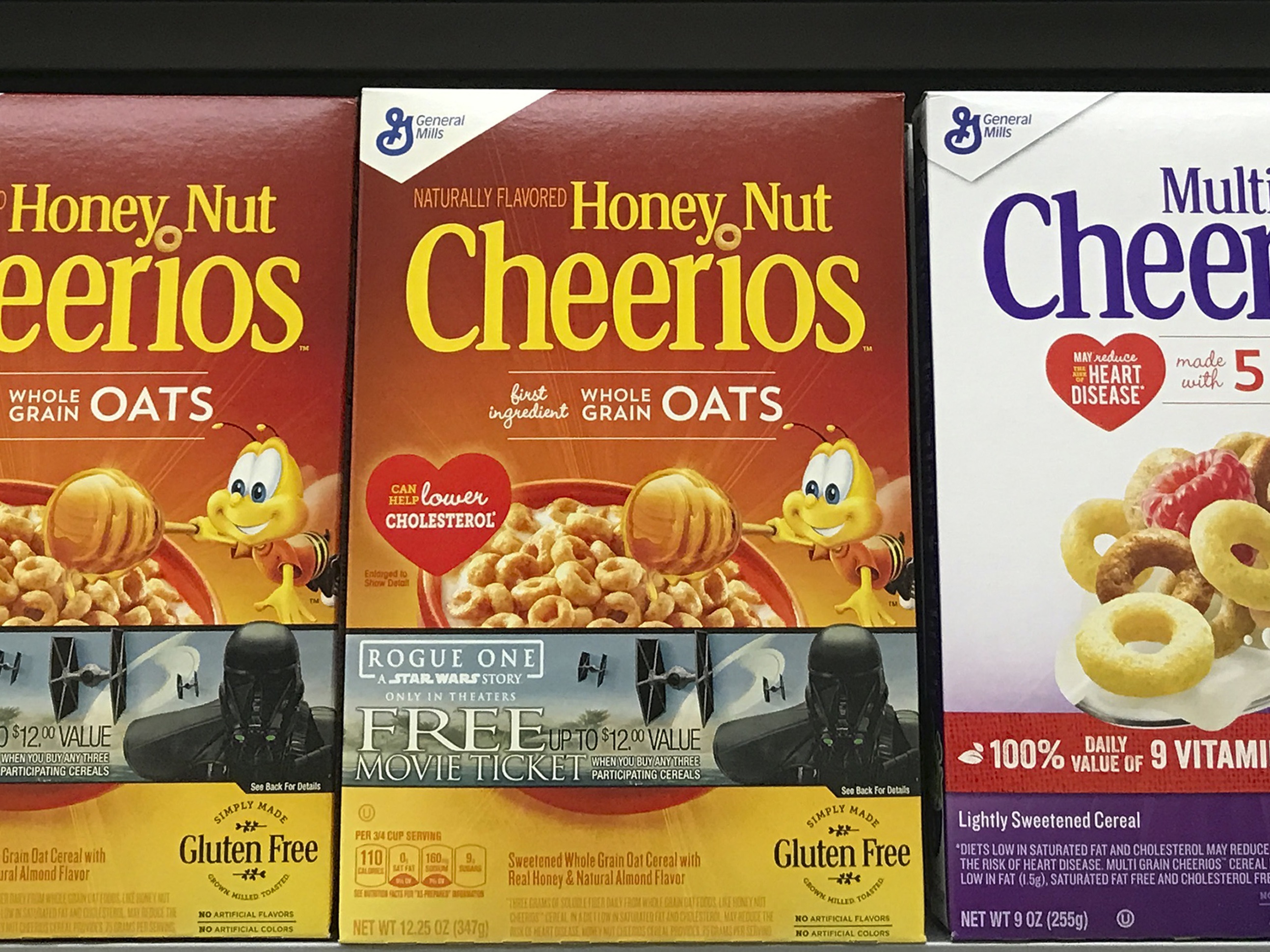 caption: Cereal maker General Mills is facing a federal lawsuit from some of its Black employees who argue that the company's plant in Covington, Ga., has "embraced a racially hostile work environment." Here, a photo shows General Mills cereal products on display at a supermarket in Miami in May 2017.
