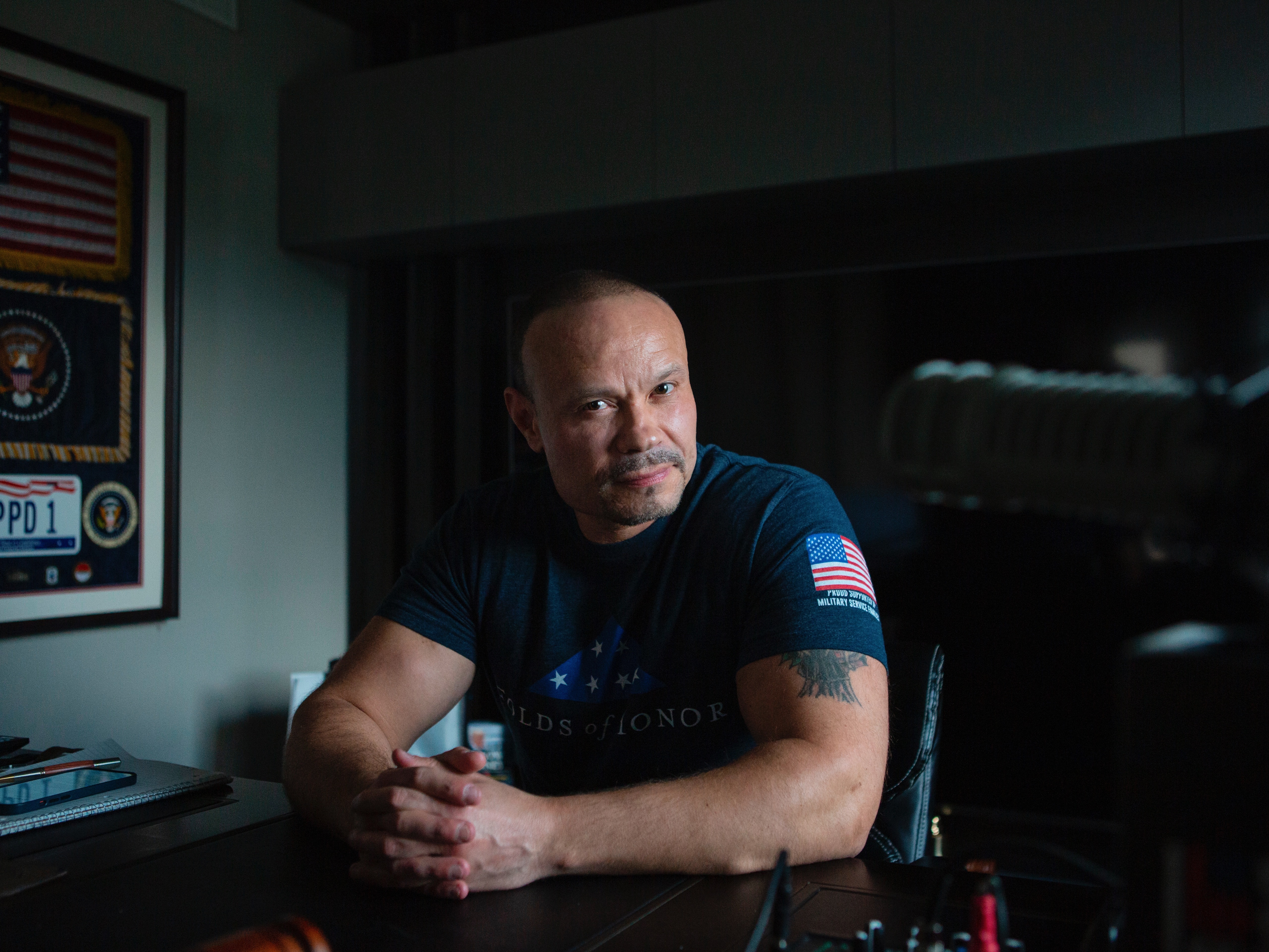 caption: Dan Bongino, pictured in 2021, has been chosen for the role as FBI deputy director in the second Trump administration.