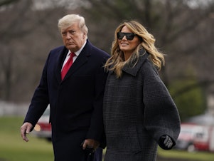 caption: First lady Melania Trump says she condemns the violence at the Capitol last week and personal attacks on her.