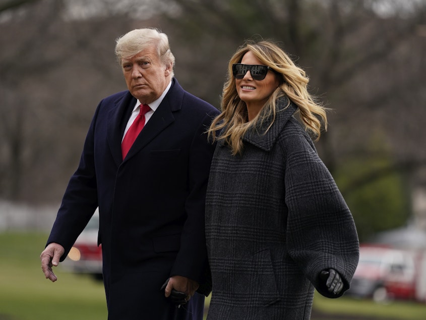 caption: First lady Melania Trump says she condemns the violence at the Capitol last week and personal attacks on her.