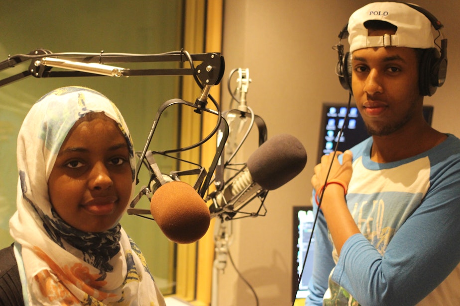 caption: The hosts of this podcast, Zubeyda Ahmed and Awal Ibraahim.