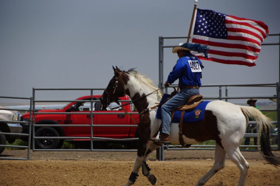caption: The International Gay Rodeo Association was founded in 1985, so rules, payouts and safety measures could be standardized across the country, said Rebecca Scofield, who chairs the University of Idaho history department.