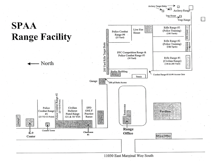 caption: The layout of the athletic association includes three ranges for rifles, pistols, and archery; a 10,000-square-foot pavilion that families rent out for quinceañeras and weddings; parking space for RVs; and a picnic area for barbecues.