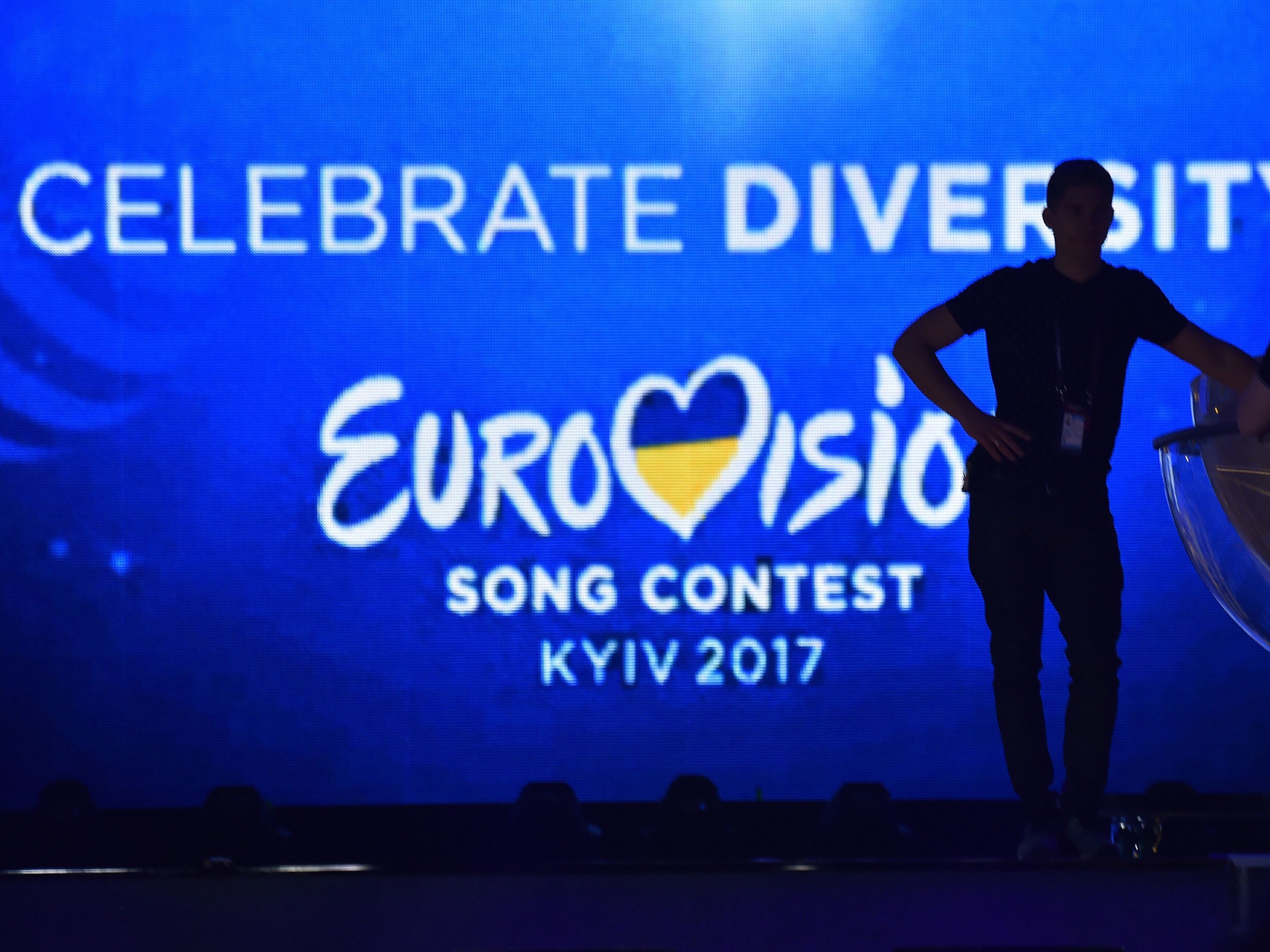 caption: The Eurovision Song Contest was held in the Ukrainian capital of Kyiv in 2017. Russia has been excluded from the 2022 edition following its invasion of Ukraine.