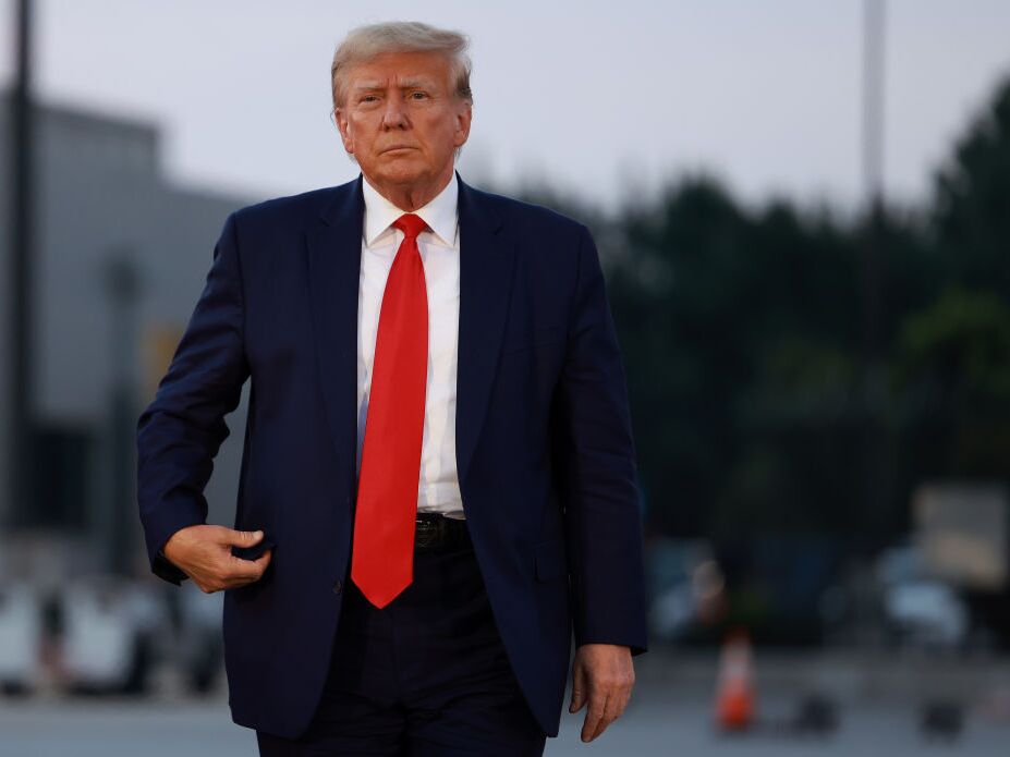 caption: Former U.S. President Trump