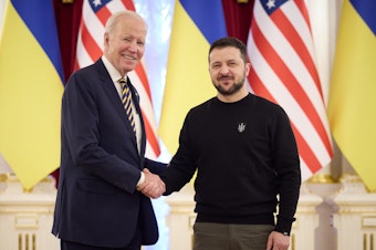 caption: Ukrainian President Volodymyr Zelenskyy travels to Washington this week to press for additional funding for the war with Russia. President Biden has Congress to approve $24 billion in new funding.