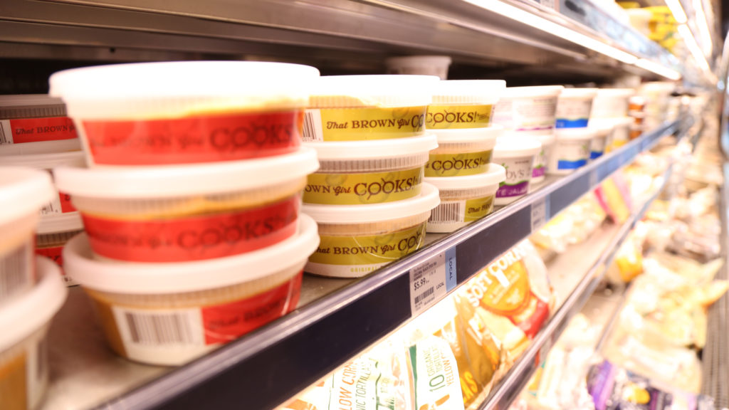 caption: That Brown Girl Cooks! Black-Eyed Pea Hummus is sold in many Seattle grocery stores. The hummus comes in two flavors: original and slow burn.