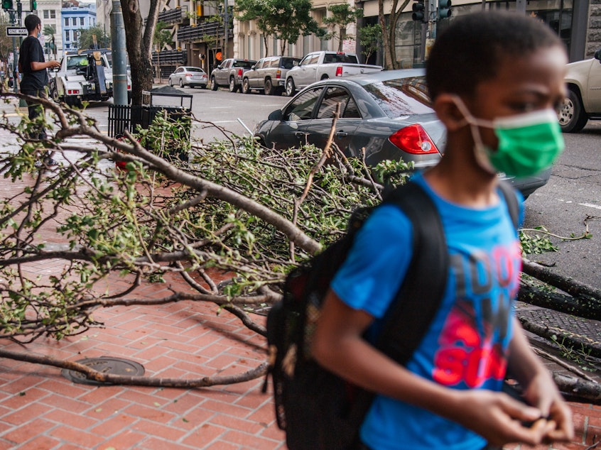 caption: Hurricane Ida has closed schools for more than 250,000 students across Louisiana.