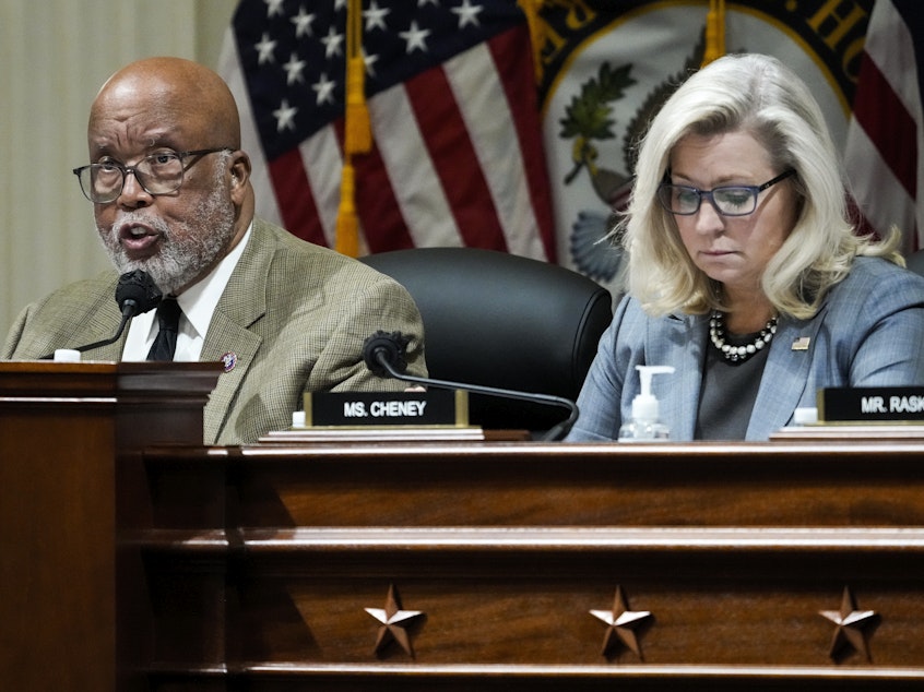 caption: Rep. Bennie Thompson, D-Miss., and Rep. Liz Cheney, R-Wy., will lead the public hearings for the House select committee investigating the January 6 attack on the Capitol.