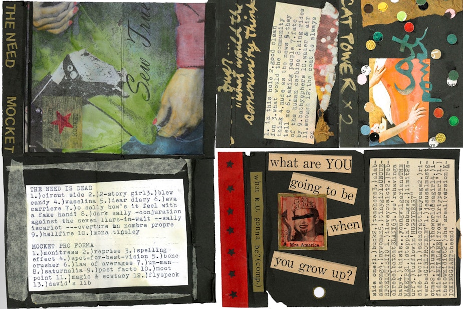 caption: Mix tape cover art by Leigh Riibe, who made mix tapes throughout her teen years in the 1990s.