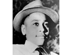 caption: This undated portrait shows Emmett Till, who was killed in Mississippi in 1955.