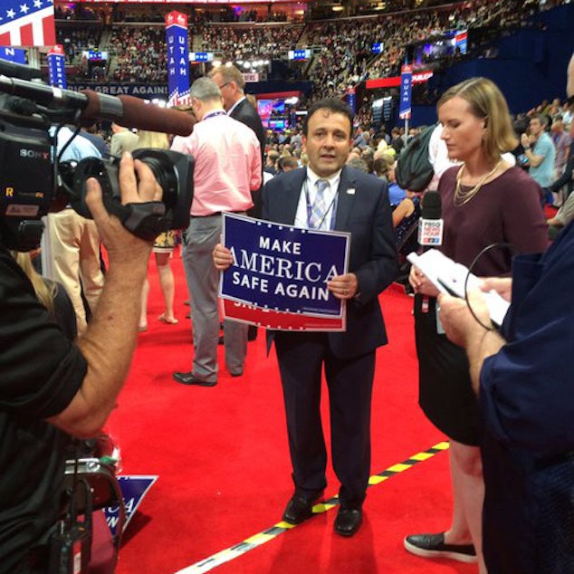 caption: Washington delegate Hossein Khorram supported Donald Trump for the 2016 election.