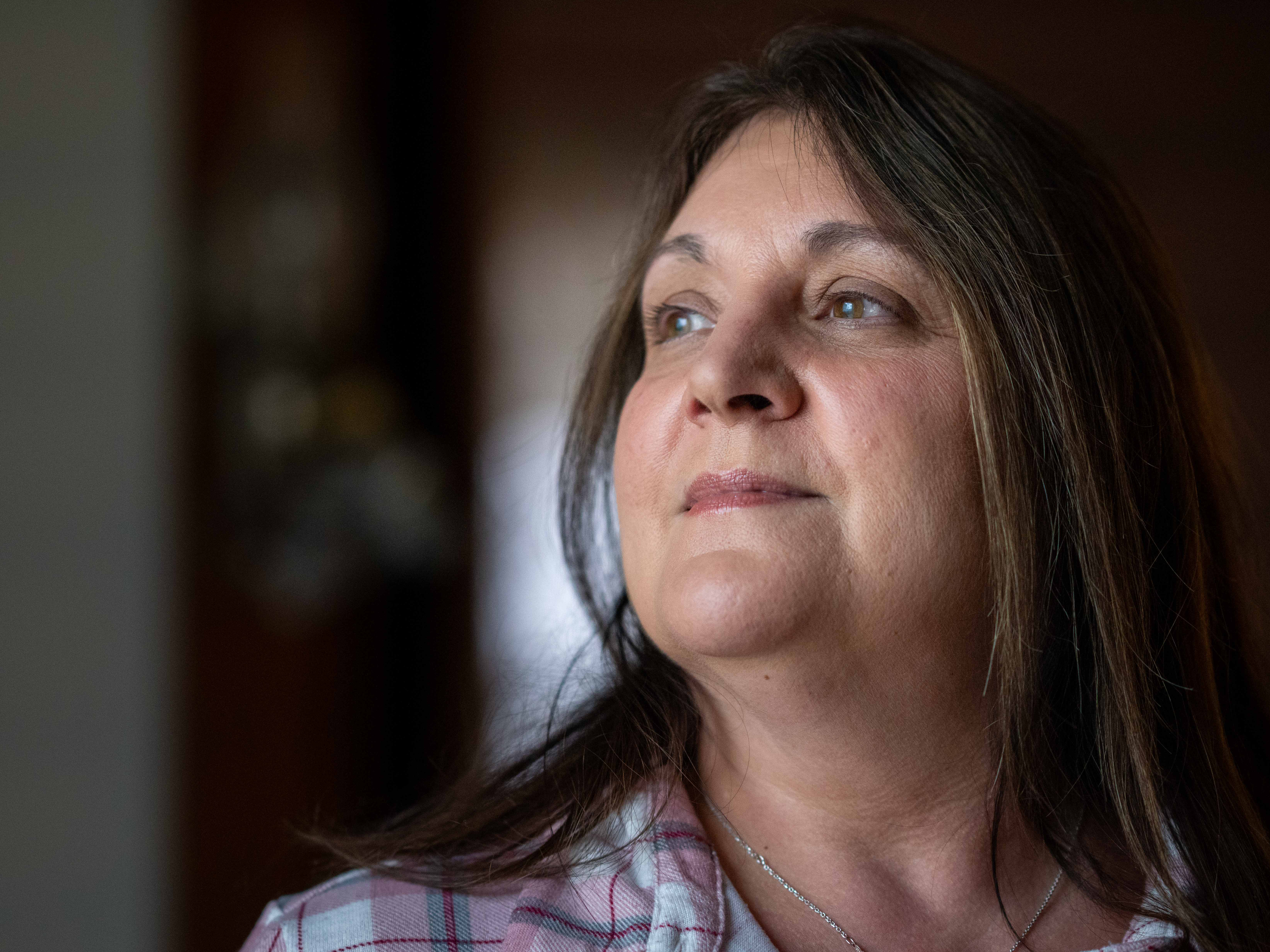 caption: Christina Dilworth remains worried about possible health impacts of the derailment.