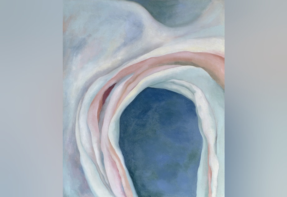 caption: Georgia O'Keeffe's "Music Pink and Blue No. 1"