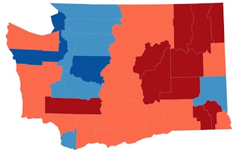 caption: Washington state presidential election results, 2016