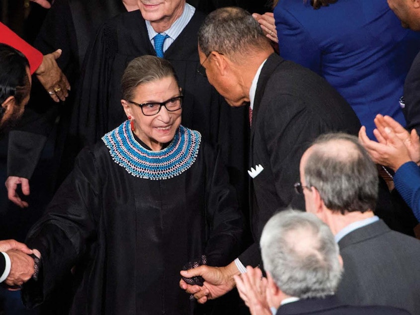 caption: <em>Justice, Justice Thou Shalt Pursue: A Life's Work Fighting for a More Perfect Union, by Ruth Bader Ginsburg</em> and Amanda Tyler