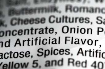 caption: Food additives can help mimic natural flavors and are often simply labeled as "artificial flavors" on labels.