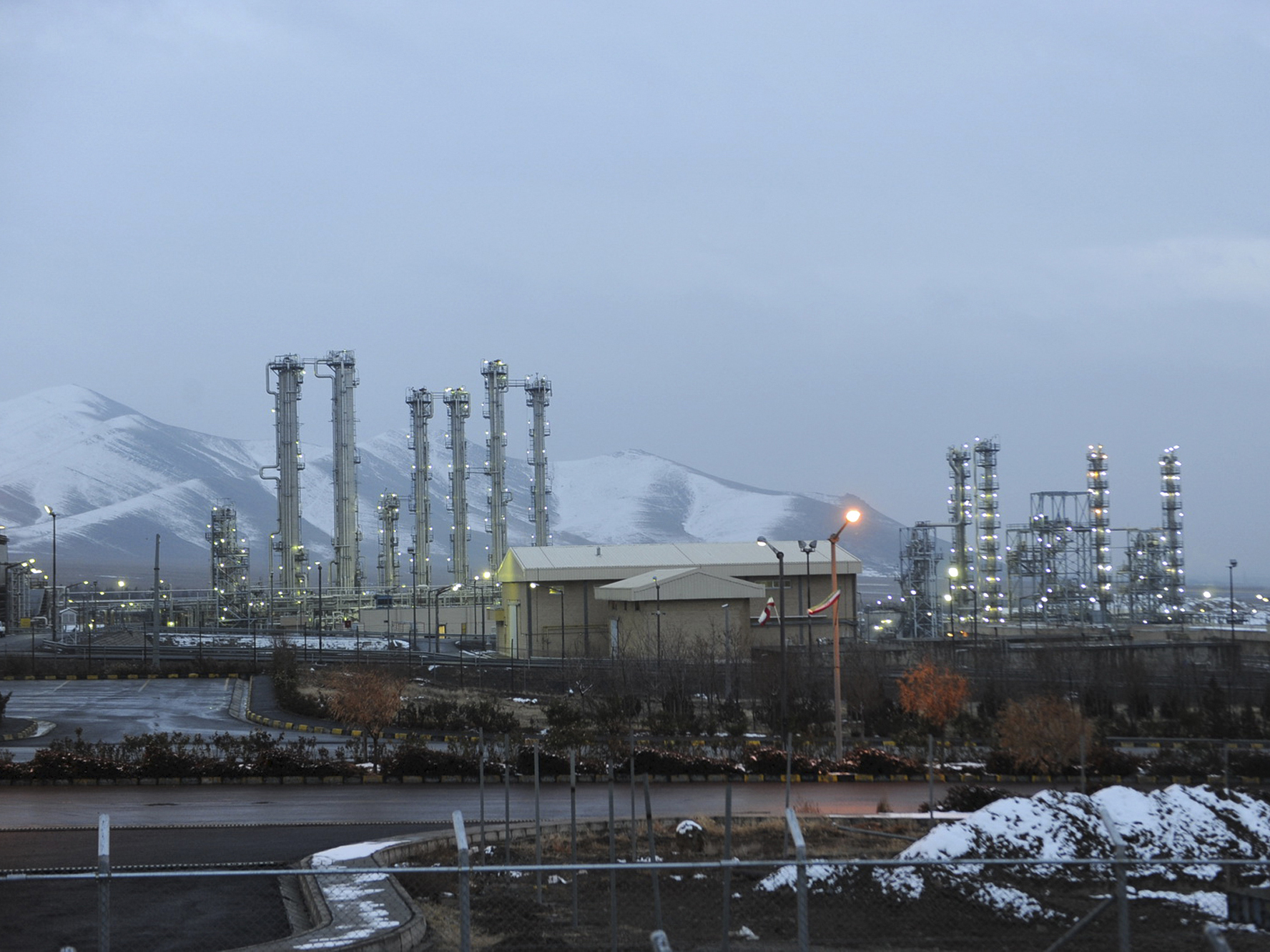 caption: A file photo from Jan. 15, 2011, shows Iran's heavy water nuclear facility near Arak. Iran plans to walk back modifications to a nuclear reactor at the site.
