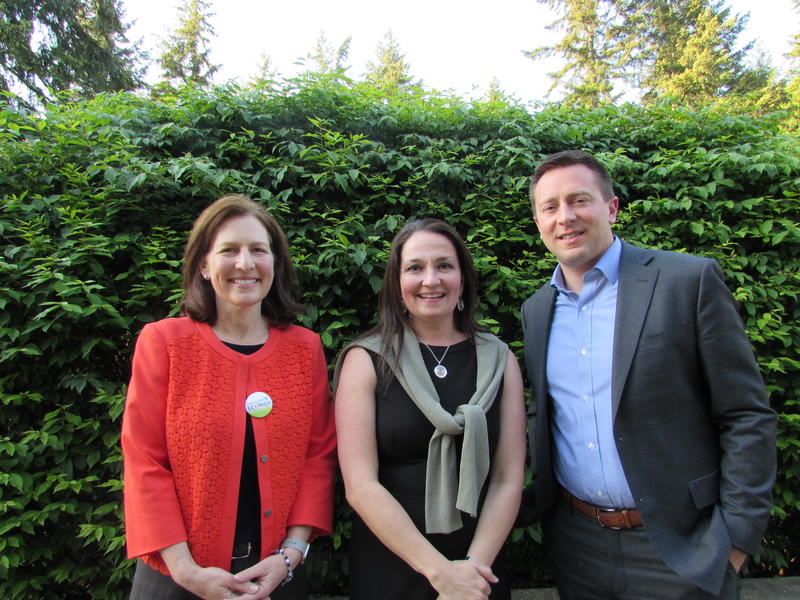 caption: Three Democratic hopefuls: Dr. Kim Schrier, Dr. Shannon Hader, and attorney Jason Rittereiser are all first-time candidates running in the 8th Congressional District.
