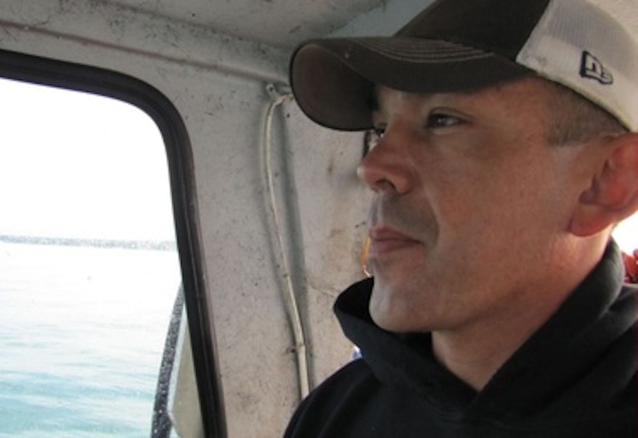 caption: Jay Julius is a Lummi tribal council member and fisherman. He cites the Pacific International Terminals' non-permitted actions at Cherry Point as a source of tribal opposition to the Gateway Pacific Terminal.
