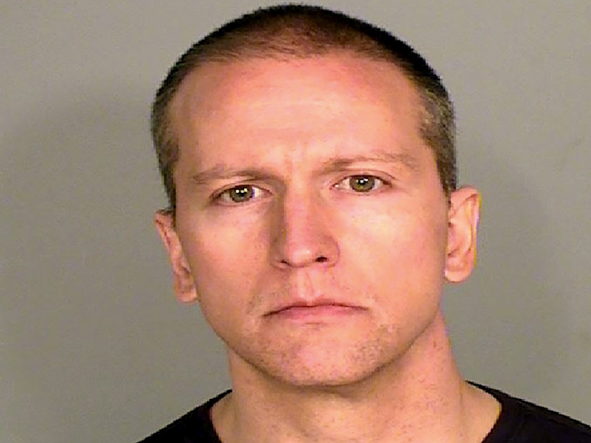 caption: Former Minneapolis police officer Derek Chauvin, who was captured on cellphone video kneeling on George Floyd's neck for several minutes, still faces a higher charge of second-degree murder.
